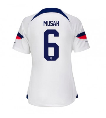 Lacne Ženy Futbalové dres Spojené štáty Yunus Musah #6 MS 2022 Krátky Rukáv - Domáci